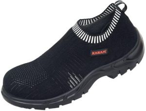 Flytex Black Slip-on Sporty Safety Shoes