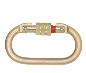 Steel Screw Locking Karabiner with Lock Indicator