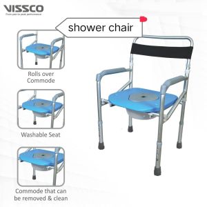Vissco Comfort Shower Chair with Back and Armrest