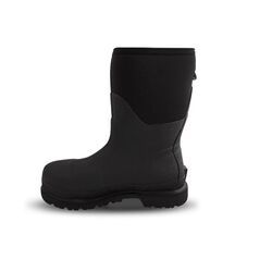 Black Steel Toe Leather Safety Gumboots