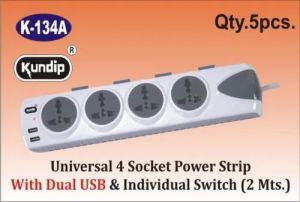 Universal 4 Socket Power Strip