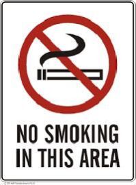 No Smoking Area Sign