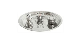 stainless steel pooja thali