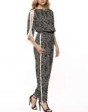 Casual printed long jumpsuit for women