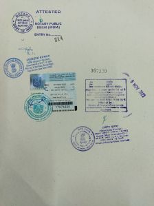 Indian passport copy Apostille