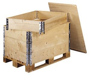 Pallet Collars With Plywood Top Close