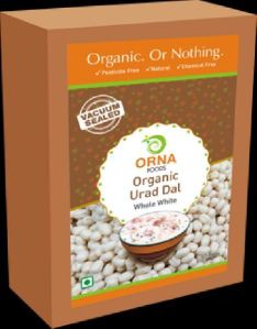 ORNA Organic Urad Dal White Whole Vacuum Packed 500g