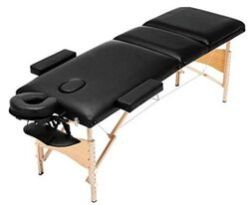 Black Wood Portable Massage Bed