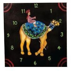 Handpainted Wooden Clock