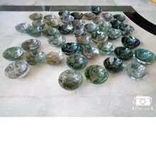 moss agate gemstone bowl