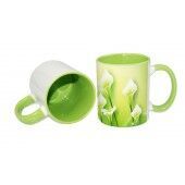 11oz Inner Rim Color Mug-Lt. Green