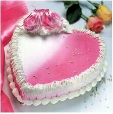 Heart Shape Strawberry Cake