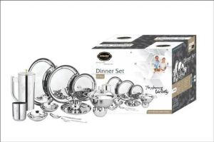 Stainless Steel Elegance Dinner Set