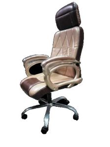 SS Leather Revolving Chair