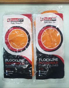 Protostar flocklined household rubber gloves