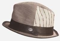 Brown And White Round Cap