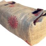 Jute Print Tissue Box Cover