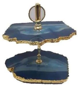 Marble Agate Cake Stand