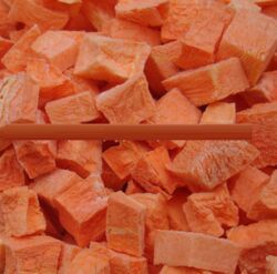 Frozen Carrot Cubes