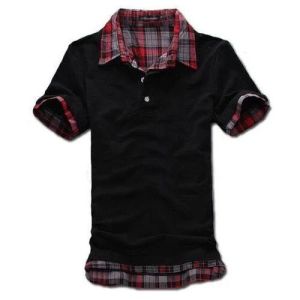 Men Double Collar T Shirt