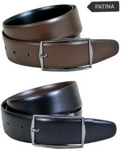 Mens PU Reversible Leather Belt With Removable Buckle