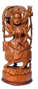 Wood Durga Statue