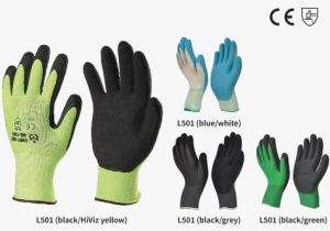 Nylon or Polyestore Gloves with Foam Latex Coating (comfy-grip)