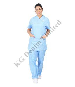 Blue Ladies Medical Scrub Suit