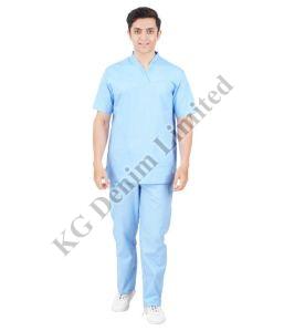 Mens Blue Medical Scrub Suit