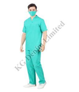 Mens Green Medical Scrub Suit