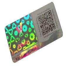 Hologram With QR Code Label