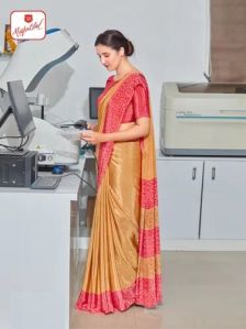 Butter Crape Uniform Sarees