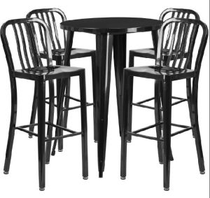 cafe restaurant 4 chairs 1 table set