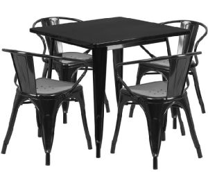 Rajtai Set of 4 Chairs and 1 Table for Cafe / Restaurant