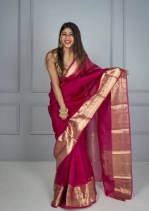 Kora organza silk sarees with zari border