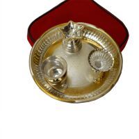 German Silver Pooja Thali