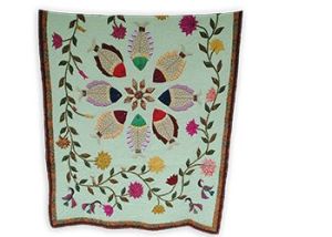 Madhubani Embroidered Single Quilt