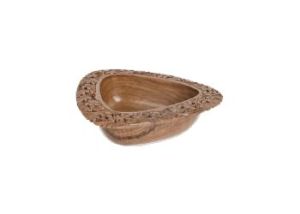 Walnut Wood Triangular Bowl