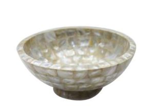 White Mother of Pearl Bowl