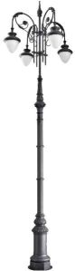 Multiple arm Decorative street light pole