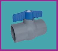 Grey PP Solid Ball Valve