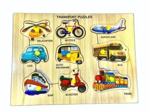 Kids Wooden Transport Tray Puzzle