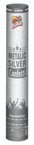 METALLIC SILVER CONFETTI POPPERS