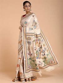 Vintage Kantha Silk Sari