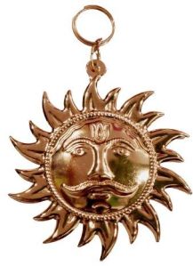 METAL SUN SYMBOL (COPPER LOOK) 4 INCHES