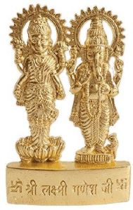 MINI ASHTDHATU LAKSHMI GANESHA METAL STATUE