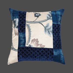 Patchwork silk cushion cover
