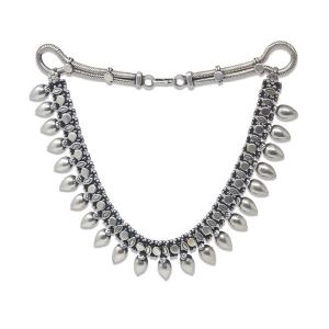 Silver Oxidised Arrow Bead Necklace