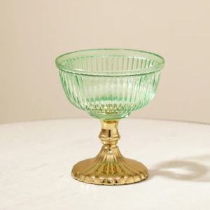 Unity glass bowl with golden stand