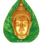 3d Buddha Facet Carved On Leaf